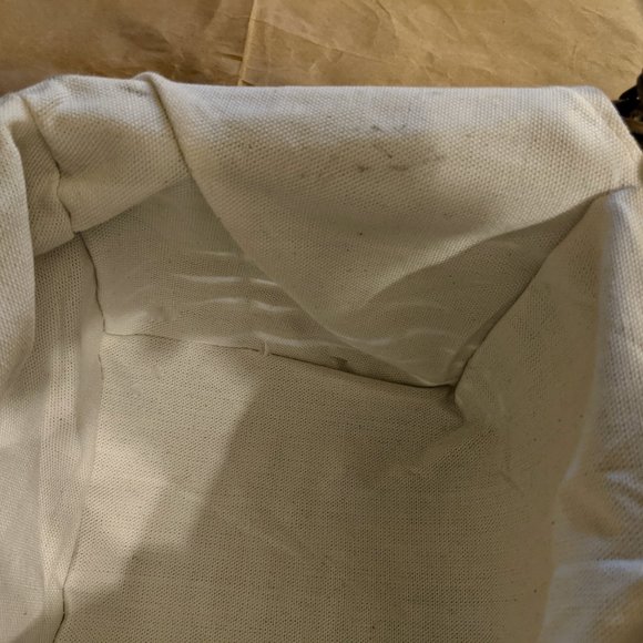 Lined NWOT Divided Wicker Organizer Basket (Grey) - Picture 13 of 15